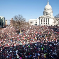 Wisconsin Protest Larger than Largest Tea Party Rally, but Not as Big as Immigration Demos