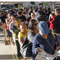Hundreds of Thousands Wait in Line for Anti-Stupid Leader Vaccine