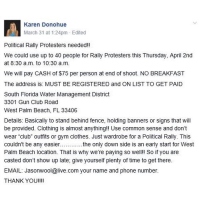Sugar Company Hires Actors to Protest against Florida Land Deal