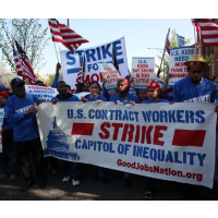 Food Workers and Janitors Who Serve Congress Go on Strike