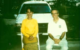 Aung San Suu Kyi and David Wallechinsky                                                             