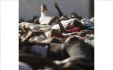 Bodies Piled in Front of Morgue in Haiti                                                            
